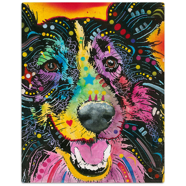 Smiling Collie Dog Dean Russo Decal