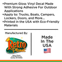 Waving American Flag US Patriotic Vinyl Sticker Set of 5