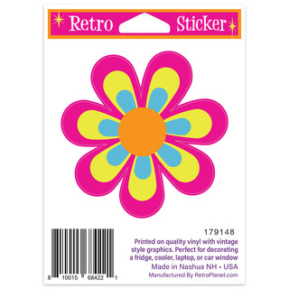 Mod Flower 60s Style Mini Vinyl Sticker #2