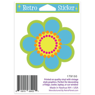 Mod Flower 60s Style Mini Vinyl Sticker #4