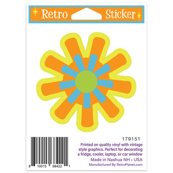 Mod Flower 60s Style Mini Vinyl Sticker #5