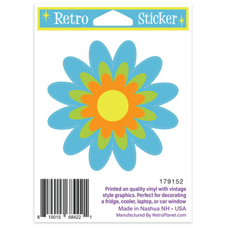 Mod Flower 60s Style Mini Vinyl Sticker #6