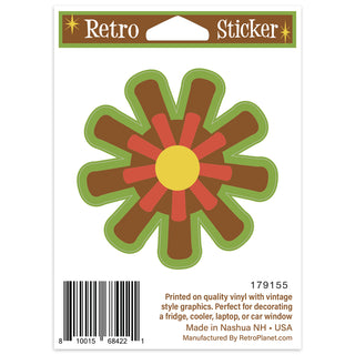 Mod Flower 70s Style Mini Vinyl Sticker #3