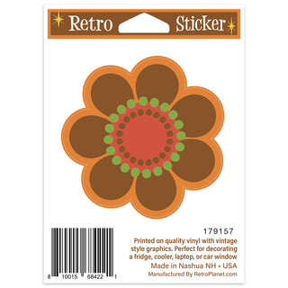 Mod Flower 70s Style Mini Vinyl Sticker #5