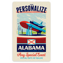 Alabama State Pride Personalized Vinyl Sticker Set of 40
