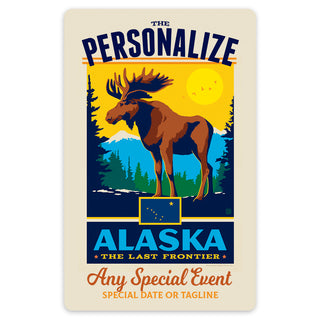 Alaska State Pride Personalized Vinyl Sticker Set of 40