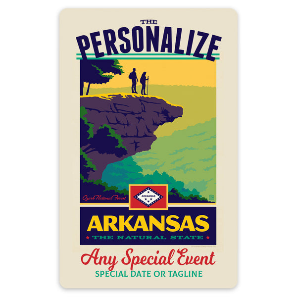 Arkansas State Pride Personalized Vinyl Sticker Set of 40