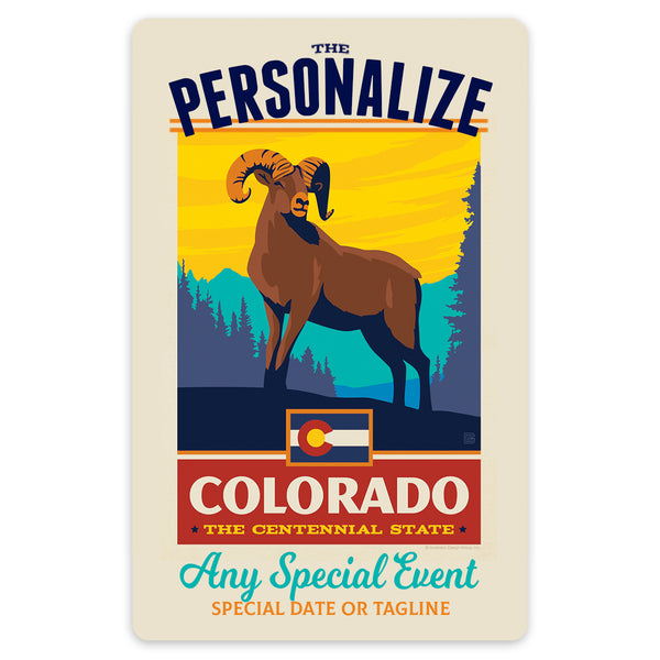 Colorado State Pride Personalized Vinyl Sticker Set of 40