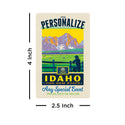 Idaho State Pride Personalized Vinyl Sticker Set of 40