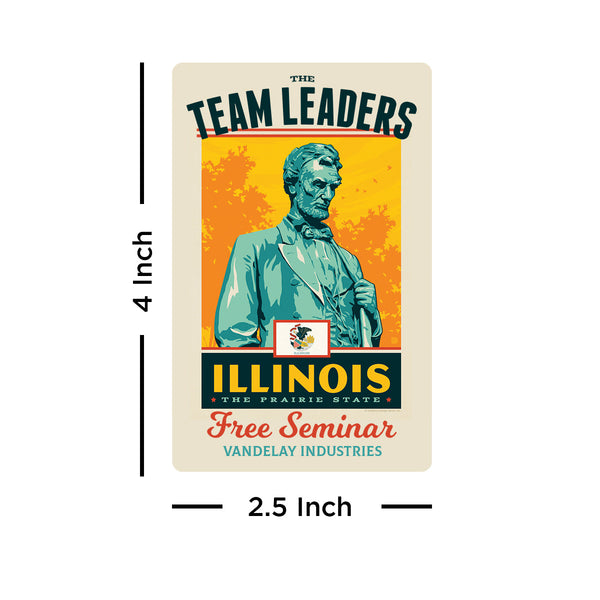 Illinois State Pride Personalized Vinyl Sticker Set of 40