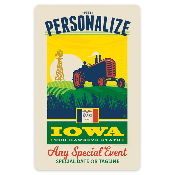 Iowa State Pride Personalized Vinyl Sticker Set of 40