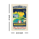 Mississippi State Pride Personalized Vinyl Sticker Set of 40