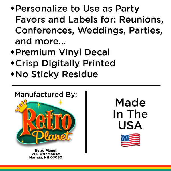 Rhode Island State Pride Personalized Vinyl Sticker Set of 40