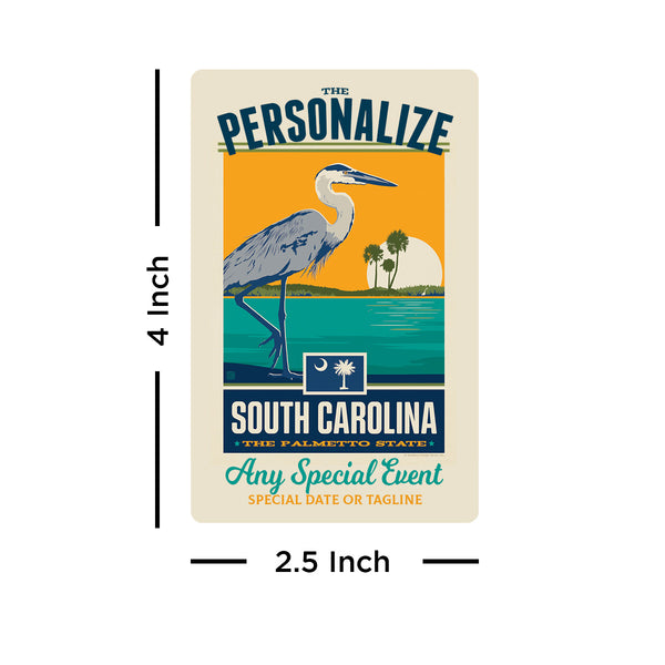 South Carolina State Pride Personalized Vinyl Sticker Set of 40