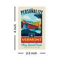 Vermont State Pride Personalized Vinyl Sticker Set of 40