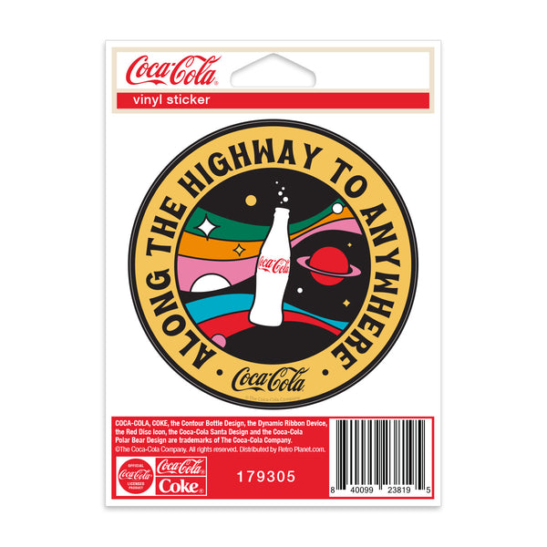 Coke Bottle Highway to Anywhere Mini Vinyl Sticker