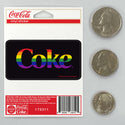 Coke Rainbow LGBTQ Pride Black Mini Vinyl Sticker