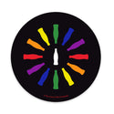 Coke Bottles Rainbow LGBTQ Pride Black Mini Vinyl Sticker