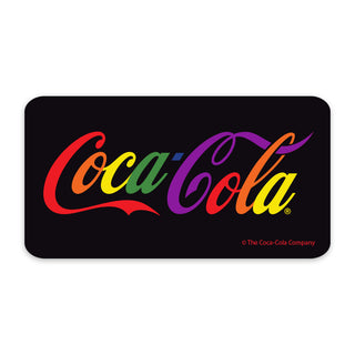 Coca-Cola Script Rainbow LGBTQ Pride Black Mini Vinyl Sticker