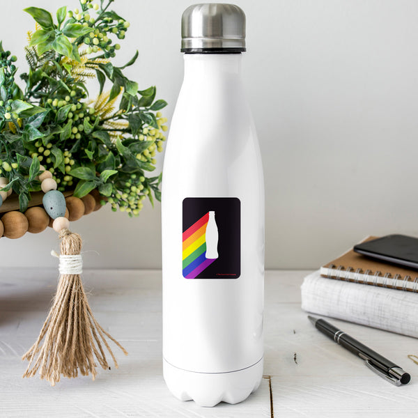 Coke Bottle Rainbow LGBTQ Pride Black Mini Vinyl Sticker