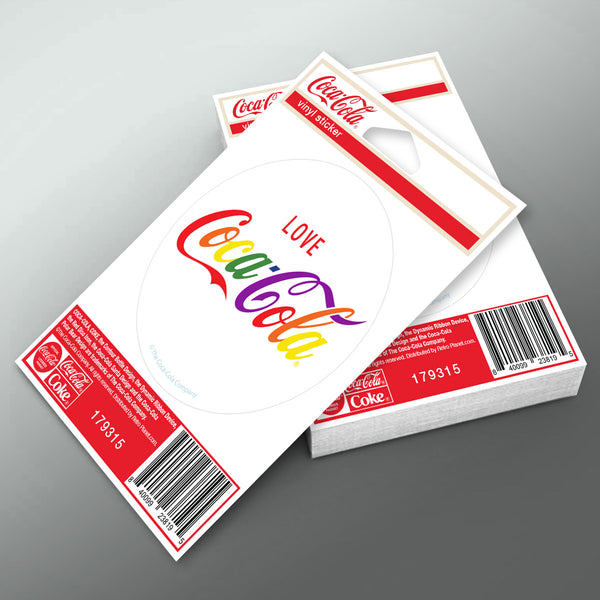 Love Coca-Cola Rainbow LGBTQ Pride Mini Vinyl Sticker