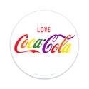 Love Coca-Cola Rainbow LGBTQ Pride Mini Vinyl Sticker