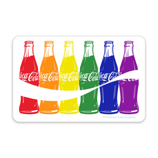 Coke Bottles Rainbow Wave LGBTQ Pride Mini Vinyl Sticker