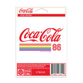 Coca-Cola 86 Rainbow LGBTQ Pride Mini Vinyl Sticker