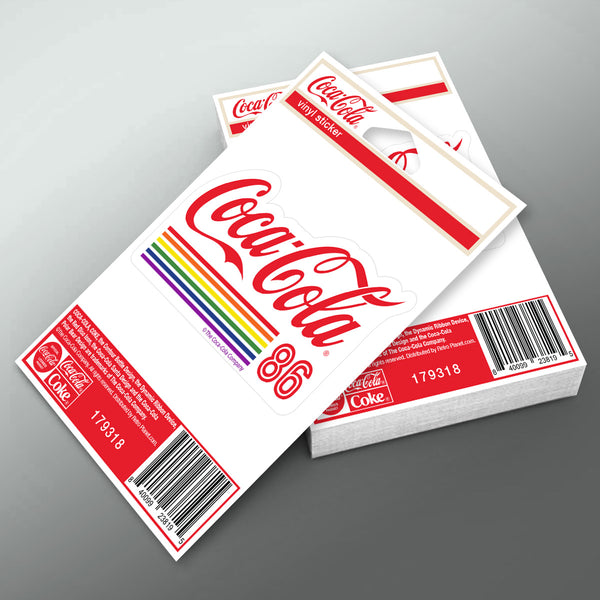 Coca-Cola 86 Rainbow LGBTQ Pride Mini Vinyl Sticker