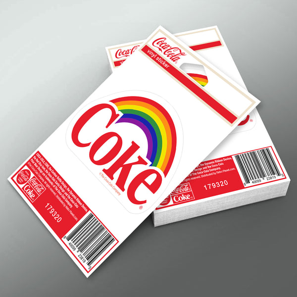 Coke Rainbow LGBTQ Pride Mini Vinyl Sticker