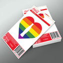 Coca-Cola Heart Rainbow LGBTQ Pride Mini Vinyl Sticker
