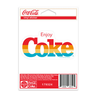 Enjoy Coke Retro Colors Mini Vinyl Sticker