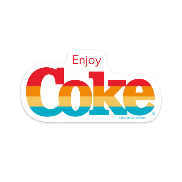 Enjoy Coke Retro Colors Mini Vinyl Sticker