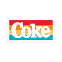 Coke Logo Retro Colors Mini Vinyl Sticker