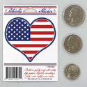 Heart USA Flag Patriotic Mini Vinyl Sticker