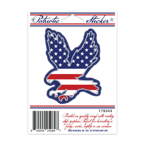Eagle USA Flag Patriotic Mini Vinyl Sticker