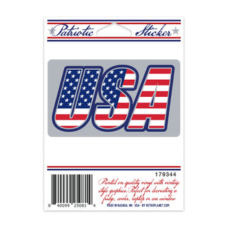 USA Flag Letters Patriotic Mini Vinyl Sticker