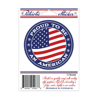 Proud To Be An American Patriotic Mini Vinyl Sticker