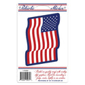 Waving USA Flag Patriotic Vinyl Sticker