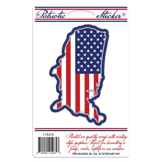 America Outline USA Flag Patriotic Vinyl Sticker