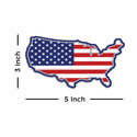 America Outline USA Flag Patriotic Vinyl Sticker