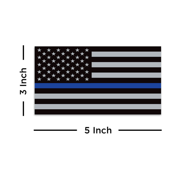 Thin Blue Line Police USA Flag Patriotic Vinyl Sticker