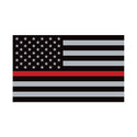 Thin Red Line Firefighter USA Flag Patriotic Vinyl Sticker