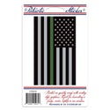 Thin Green Line Military USA Flag Patriotic Vinyl Sticker