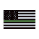 Thin Green Line Military USA Flag Patriotic Vinyl Sticker