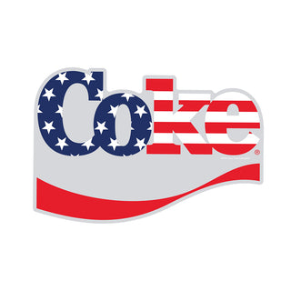 Coke USA Flag Patriotic Vinyl Sticker