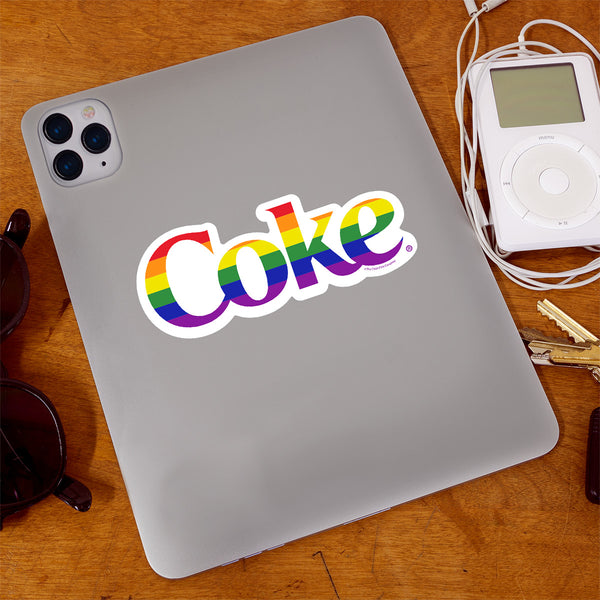 Coke Logo Rainbow LGBTQ Pride Vinyl Sticker