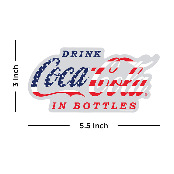 Drink Coca-Cola USA Flag Patriotic Vinyl Sticker