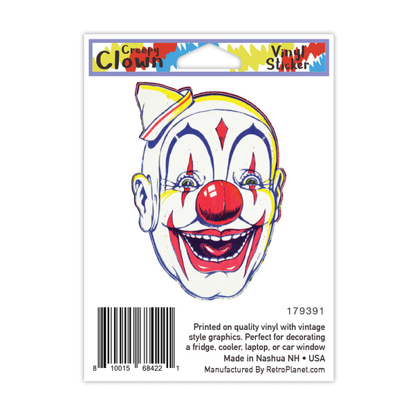 Creepy Circus Clown Little Hat Mini Vinyl Sticker