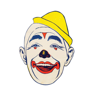 Creepy Circus Clown Yellow Hat Mini Vinyl Sticker
